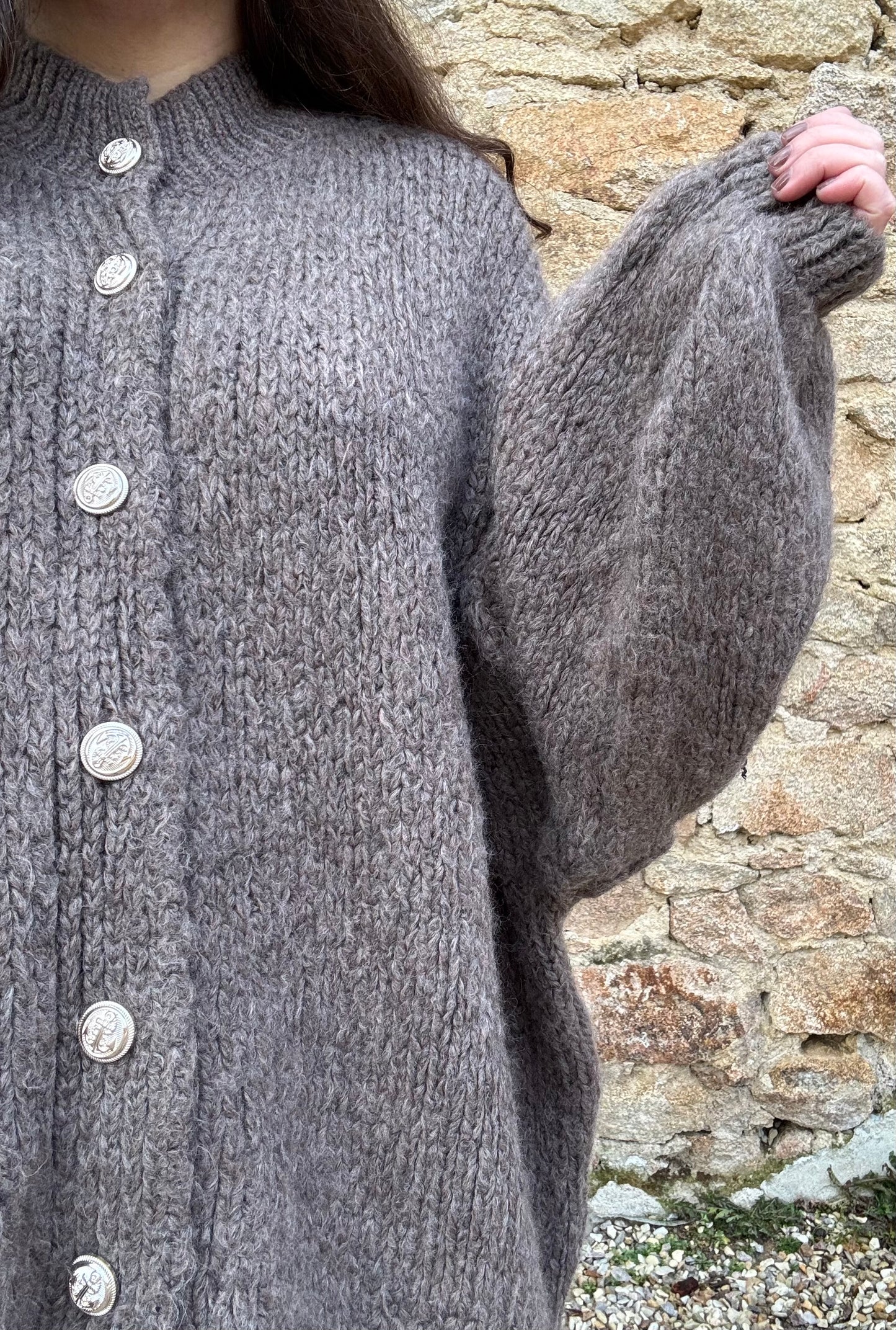 Pull gilet Adèle - noisette