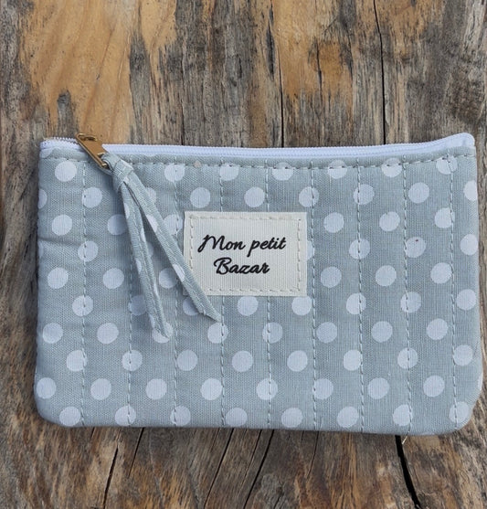Petite pochette BAZAR • pois bleu