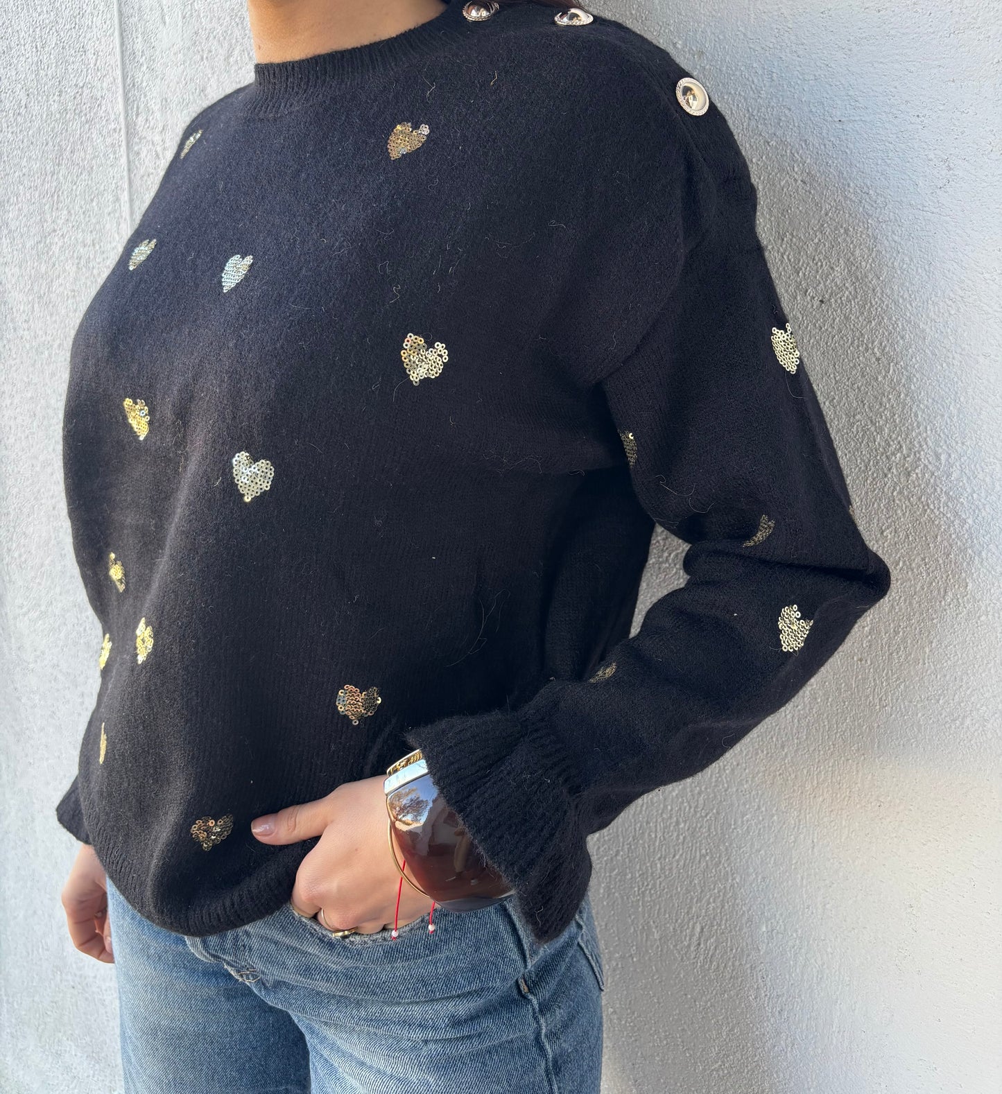 Pull Valentine - noir