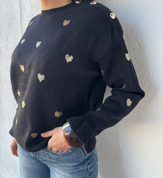 Pull Valentine - noir