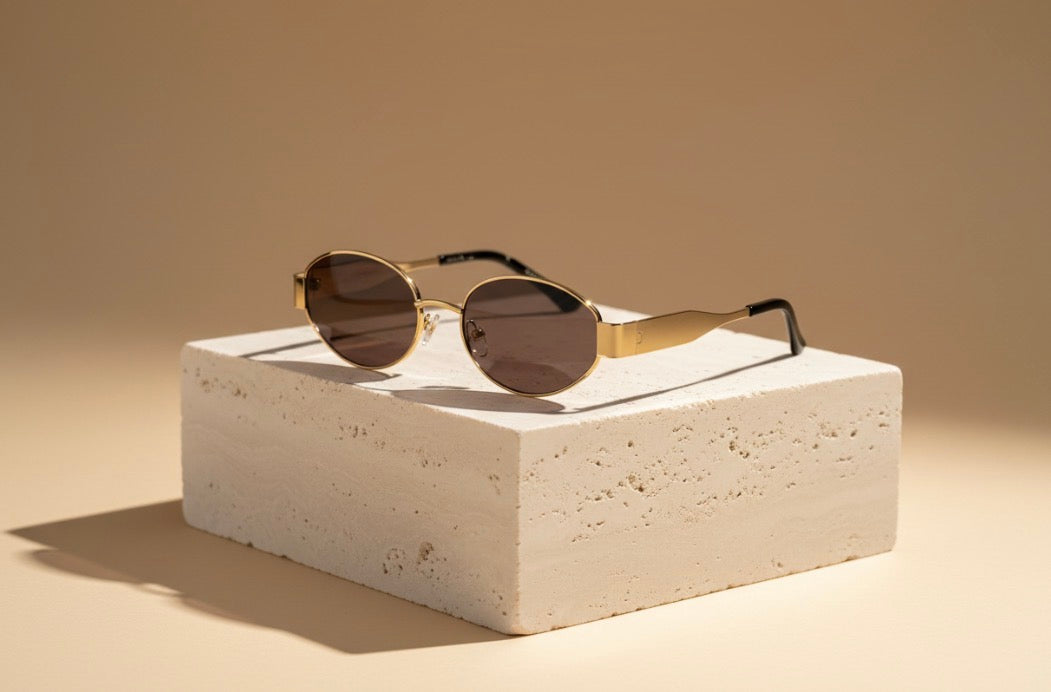 Lunettes de soleil VIC • doré & noir