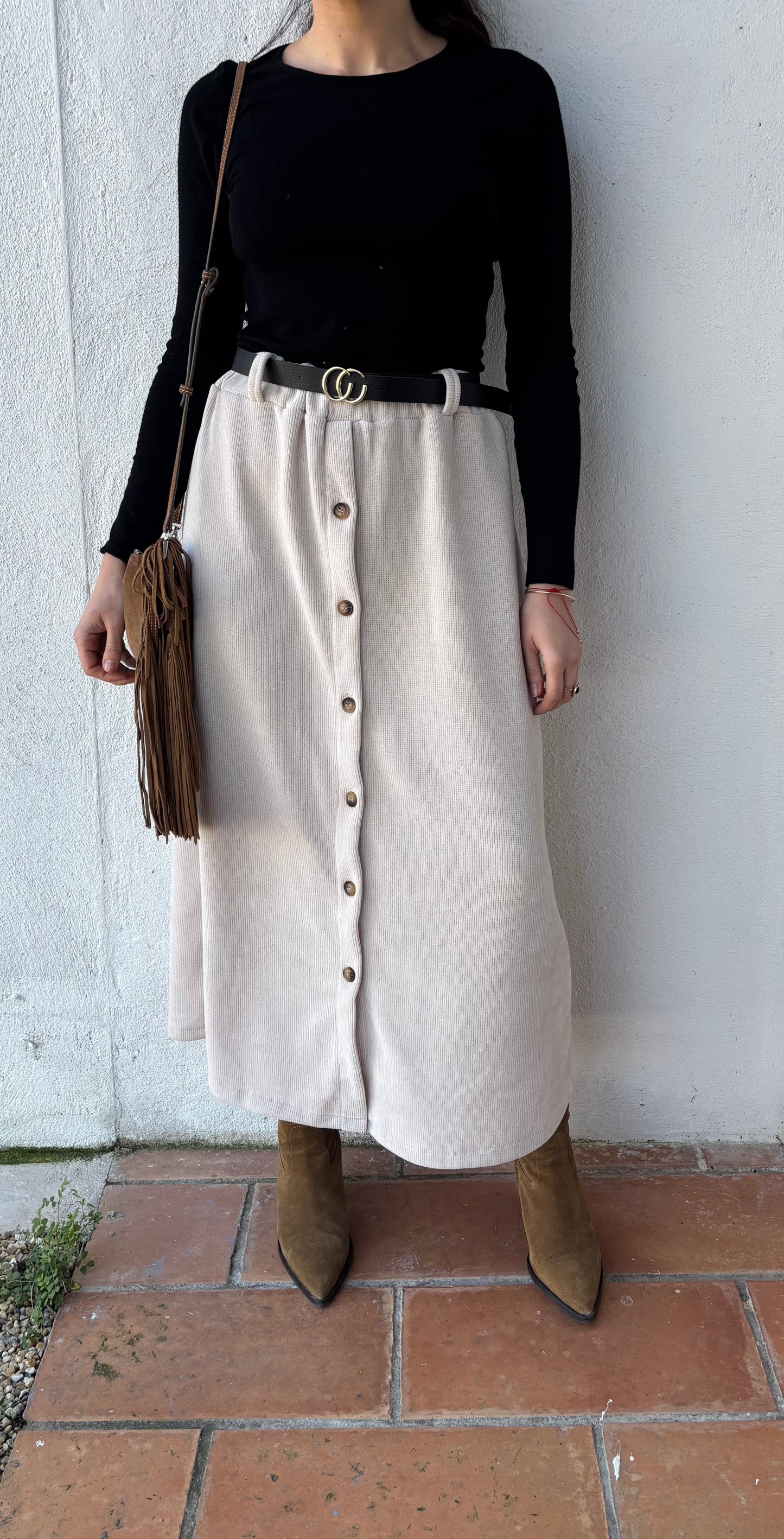 Jupe longue Apolline - écru