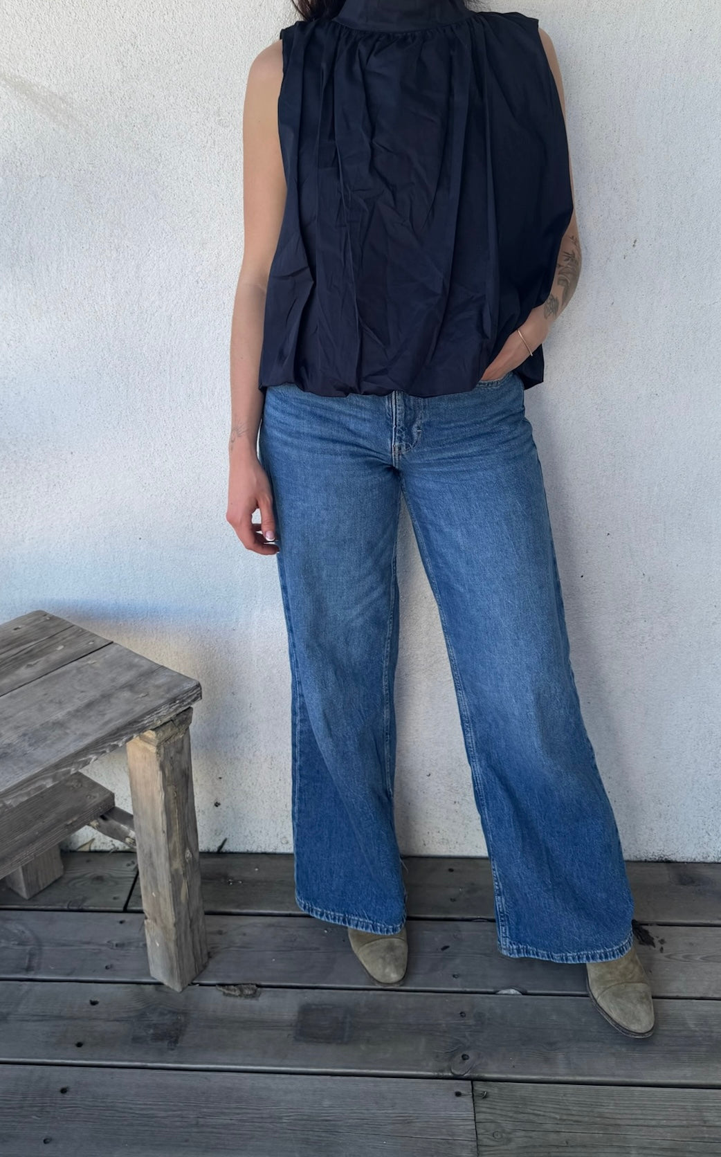 Blouse SOLÉA • bleu marine dos nu