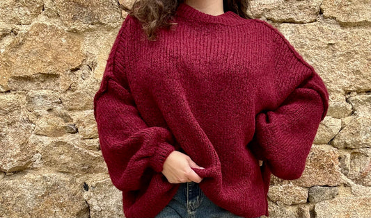 Pull oversize Manon - Bordeaux