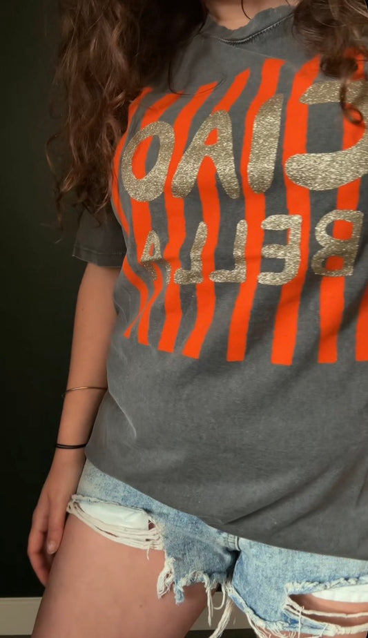 T-shirt Ciao Bella - gris anthracite