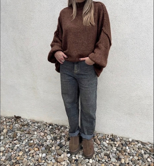 Pull oversize MANON • choco