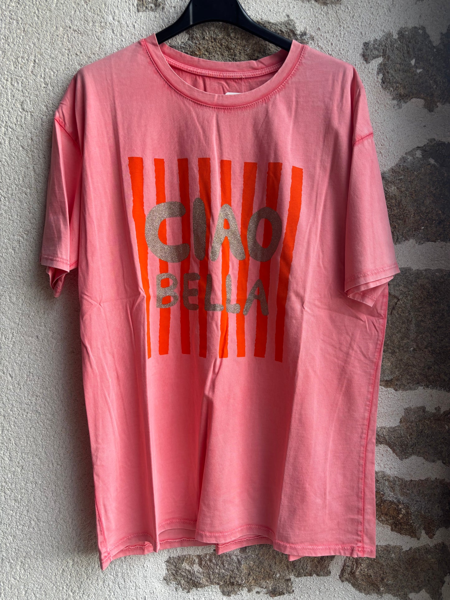 T-shirt Ciao Bella - rose