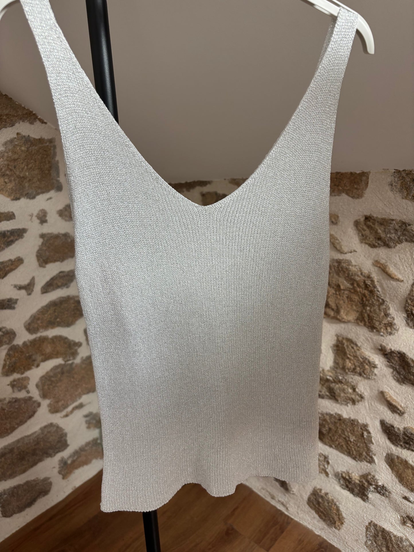 Débardeur pailleté • blanc