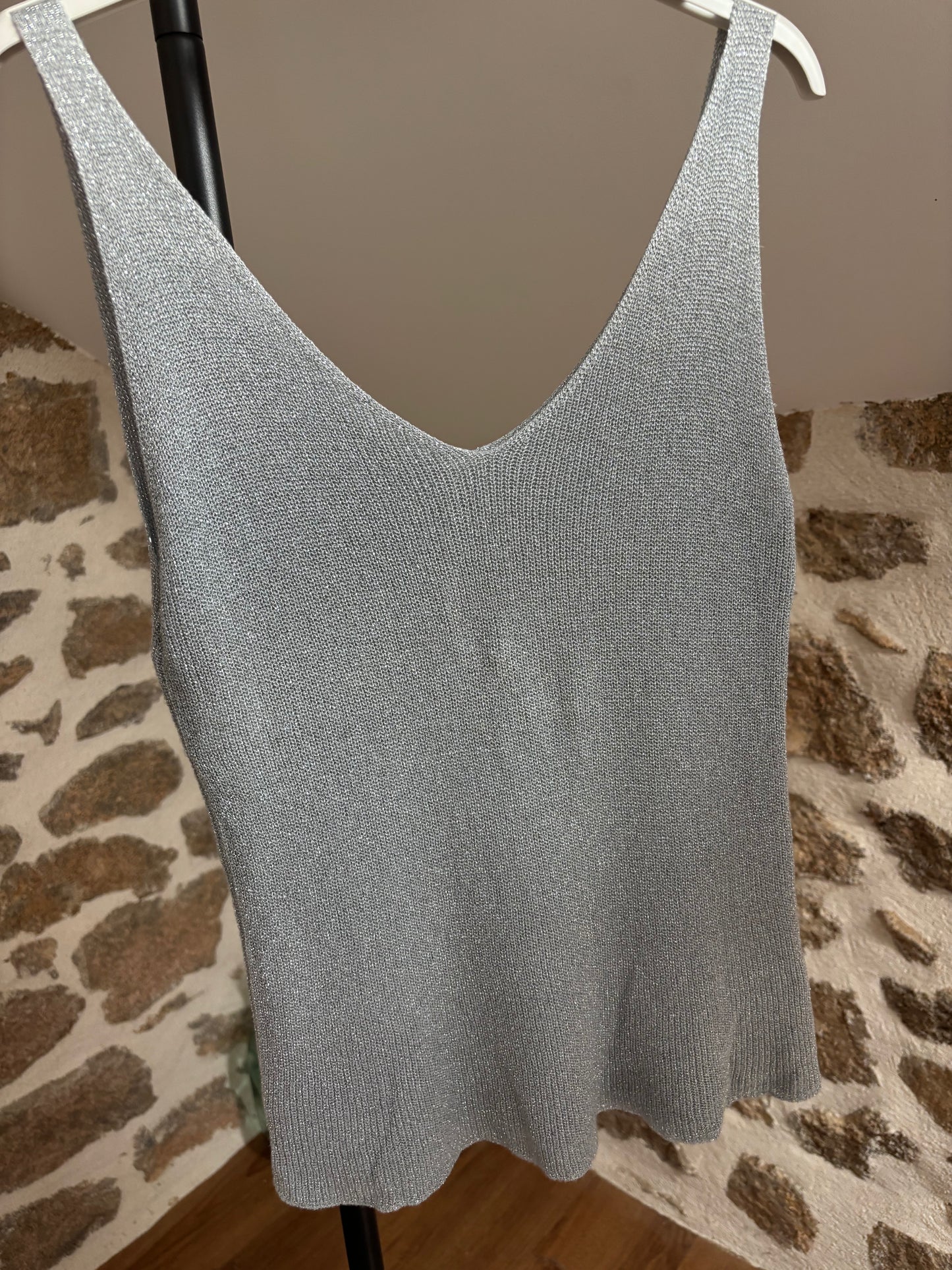 Débardeur pailleté • gris