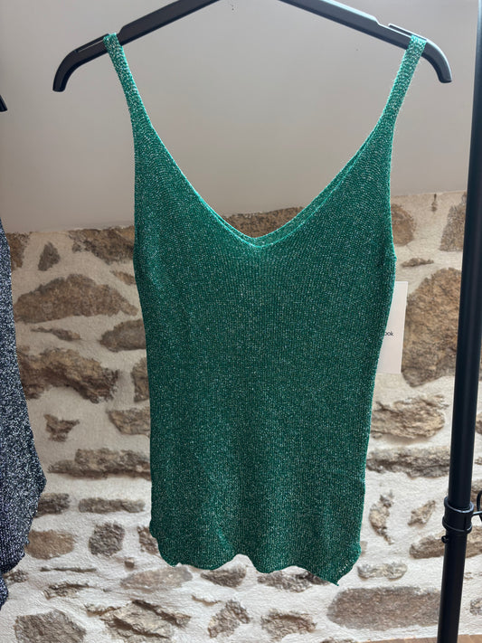 Débardeur pailleté • vert Brésil